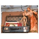 Books, Suitcases, Artist Model, Religious Statue