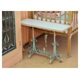 Small Console Table with Metal Base