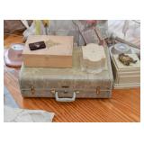 Vintage Suitcases, Jewelry Boxes, Pedestals, Etc.