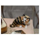Cat Figurine with Real Fur