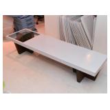 Vintage Laminate Cocktail Table with Glass Inset