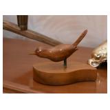 Wood Carved Bird Figurine
