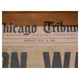 Vintage Chicago Tribune Newspaper - Moon Walk, 1969