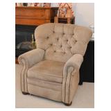 Tufted Back Recliner / Lounge Chair with Nailhead Trim