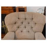 Tufted Back Recliner / Lounge Chair with Nailhead Trim