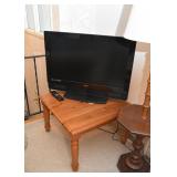 Square Pine Coffee Table / End Table