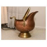 Copper Coal Bucket / Scuttle