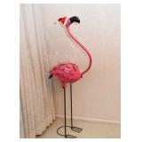 Pink Flamingo Metal Garden Sculpture