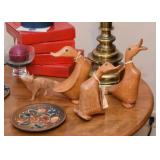 Wood Carved Duck Figurines