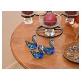 Blue Glass Swan Miniatures
