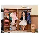Vintage Doll with Case, Clothing & Accessories