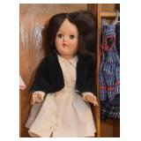 Vintage Doll with Case, Clothing & Accessories