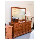 Lowboy Chest of Drawers with Mirror