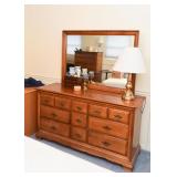 Lowboy Chest of Drawers with Mirror