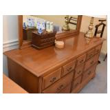 Lowboy Chest of Drawers with Mirror