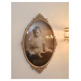 Baby Portrait Photo / Photograph in Oval Frame