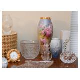Hand Painted Porcelain Vase, Glass & Pottery Vases, Candle Holders, Perfume Bottle, Vanity Items, Et
