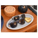 Sunglasses, Pottery Dish, Compact, Trinket Box