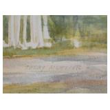 Framed Watercolor Painting - Lighthouse - Signed