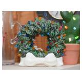 Ceramic Light Up Christmas Wreath