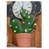Ceramic Light Up Christmas Cactus