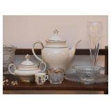 Teapot & Sugar Bowl, Glassware