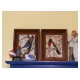 Framed Bird Embroidery, Home Decor, Figurines