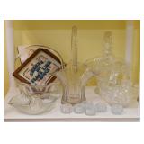Vintage Glassware - Wedding Baskets, Juicer, Salt Cellars