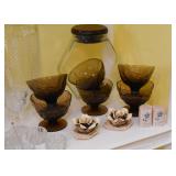 Vintage Glassware - Vases, Jars, Salt Cellars, Dessert Glasses, Etc.