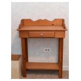 Small Primitive Side Table / Nightstand with Drawer