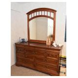 Lowboy Dresser with Mirror