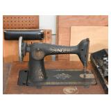Antique Singer Sewing Machine with Table (Cast Iron Base)
