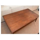 MCM Cocktail / Coffee Table with Rattan Lower Shelf