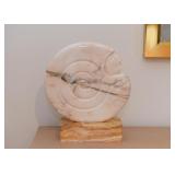 Southwestern Sculpture - Round Indian Woman - by Linda Daboub (Italian Marble)