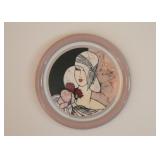 Framed Fabric Artwork - Batik, Signed