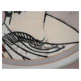 Framed Fabric Artwork - Batik, Signed