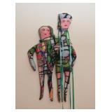 Soft Sculpture Art Dolls / Wall Hanging, Hand Dyed Silk by Eleanor Markusened