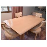 Ello Limed Oak Dining Table & Epos Side Chairs (from Merchandise Mart),includes 1 extra leaf