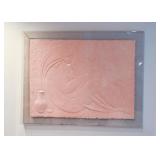 Cast Paper Artwork by Acoma, 100% Cotton, Framed ("The Potter" No. 409 of 1,000)