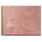 Cast Paper Artwork by Acoma, 100% Cotton, Framed ("The Potter" No. 409 of 1,000)