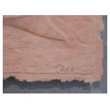 Cast Paper Artwork by Acoma, 100% Cotton, Framed ("The Potter" No. 409 of 1,000)