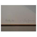 Framed Artwork "Serenity in Black and White", Signed