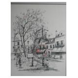 Framed Artwork - Street Scene