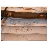 Ceramic Wall Plaque by Glen LaFontaine - Native American on Horse