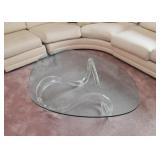 Artful Acrylic Coffee / Cocktail Table with Glass Top