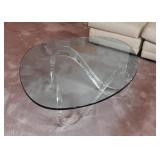 Artful Acrylic Coffee / Cocktail Table with Glass Top