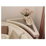 Custom Corner Sofa Table with Glass Top