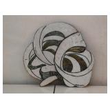 Raku Art Pottery Wall Hanging, Signed