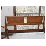 MCM Wood & Rattan Headboard