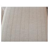 Off-White Low Profile Sectional Sofa with Ottoman